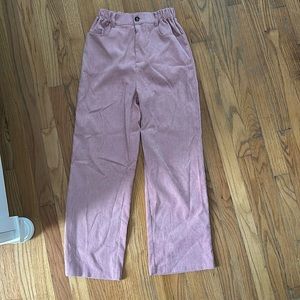 Romwe corduroy pink pants